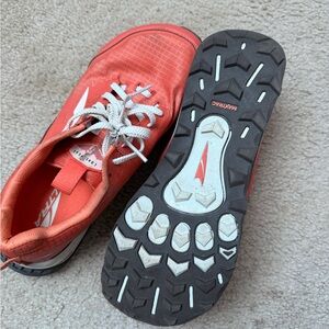 Altra Coral Orange Trail Running Shoes with White Accents